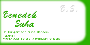 benedek suha business card